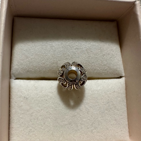 Pandora Charm, Openwork swirled with pave, retired - Picture 2 of 4